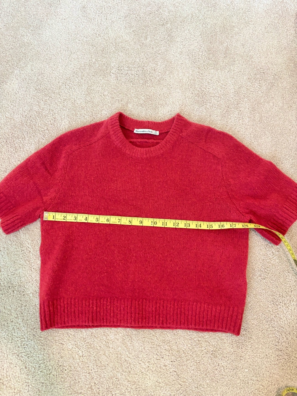 Abercrombie & Fitch Women's Short-Sleeve Crewneck Sweater, Size XS - Picture 6 of 8